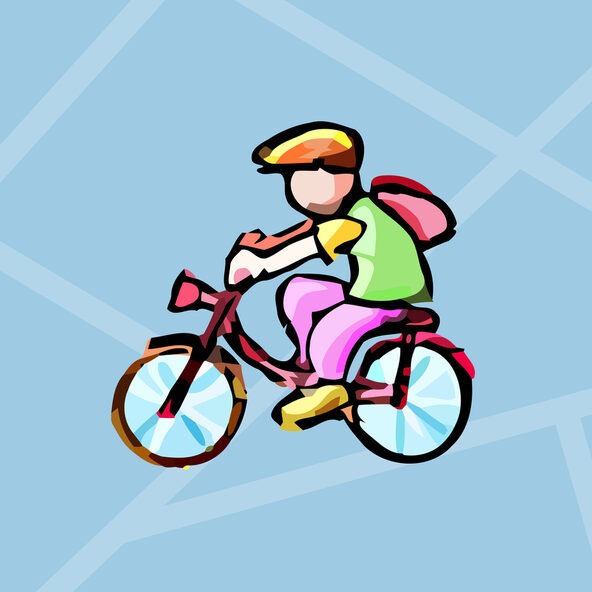 Zeichnung eines Radfahrers