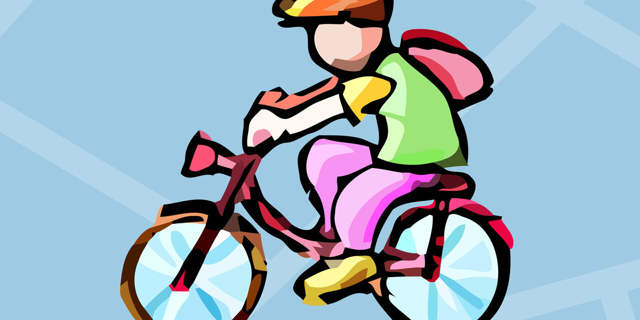 Zeichnung eines Radfahrers