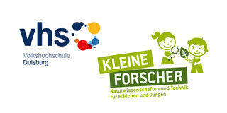 Logo VHS "Kleine Forscher - Naturwissenschaften und Technik für Mädchen und Jungen"
