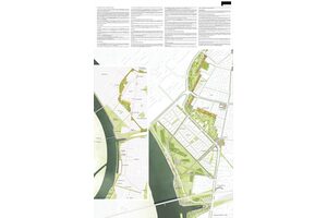 Entwurf geskes.hack Landschaftsarchitekten, Berlin mit planquadrat, Darmstadt und sinning Architekten, Damrstadt Blatt 1