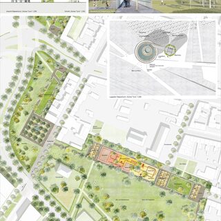 Entwurf geskes.hack Landschaftsarchitekten, Berlin mit planquadrat, Darmstadt und sinning Architekten, Damrstadt Blatt 4