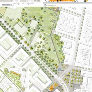 Entwurf geskes.hack Landschaftsarchitekten, Berlin mit planquadrat, Darmstadt und sinning Architekten, Damrstadt Blatt 5