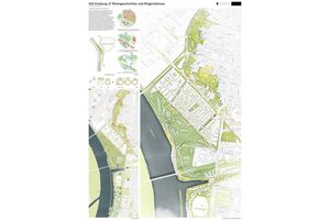 Entwurf Treibhaus Landschaftsarchitektur, Hamburg mit me di um Architekten, Hamburg Blatt 1