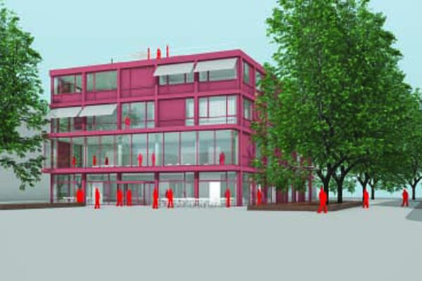 Blick auf den Haupteingang