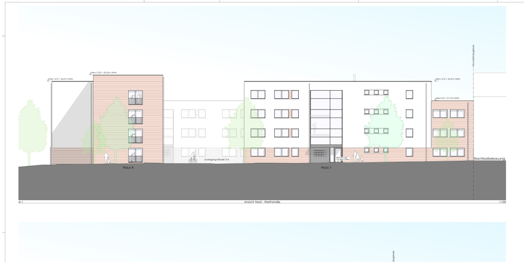 Ansicht Bauvorhaben