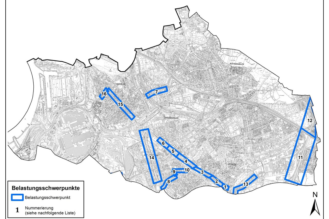 Belastungsschwerpunkte Lärmaktionsplan Hamborn