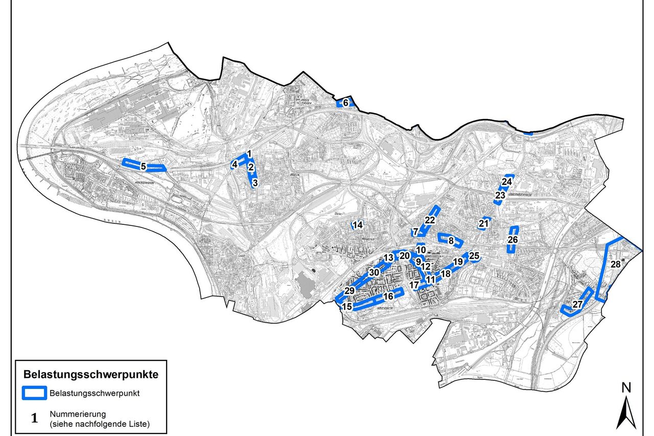 Belastungsschwerpunkte Lärmaktionsplan Meiderich-Beck