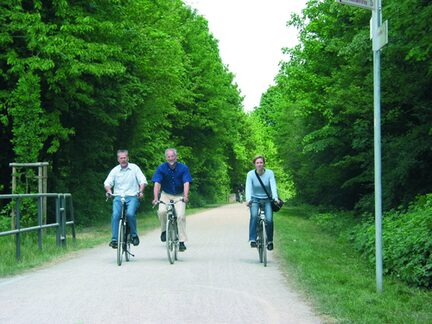 Bild von einem selbstständig geführten Radweg