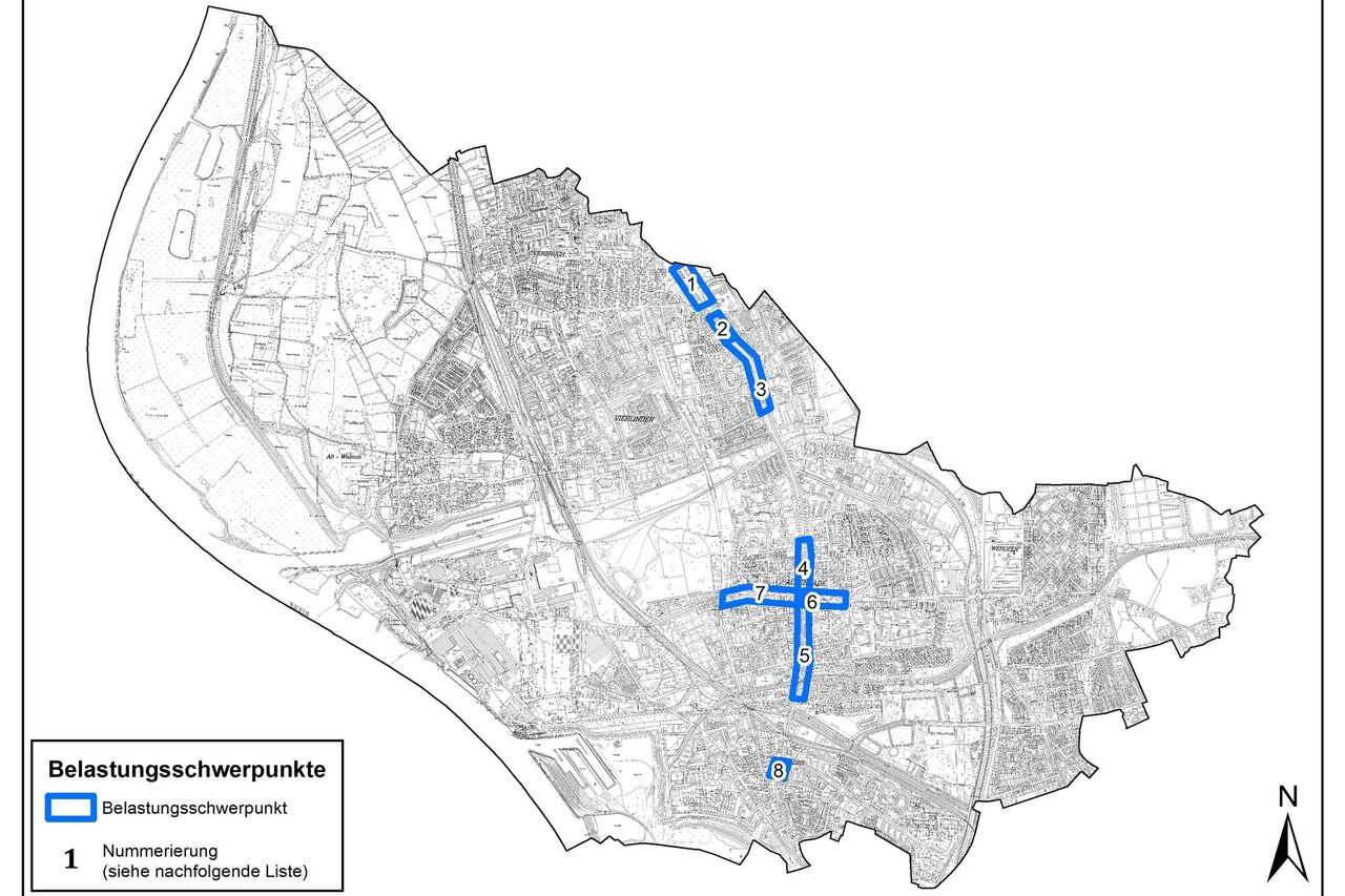 Belastungsschwerpunkte Lärmaktionsplan Walsum