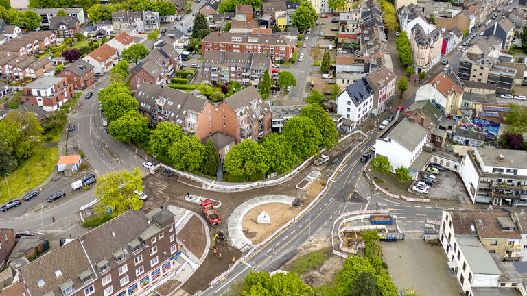 Kreisverkehr Moerser Str./Duisburger Str. in Homberg