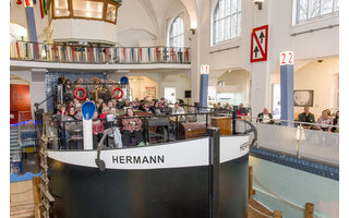 Das Museumsschiff Hermann von vorne