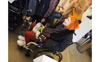 Teilnehmerin im Rollstuhl