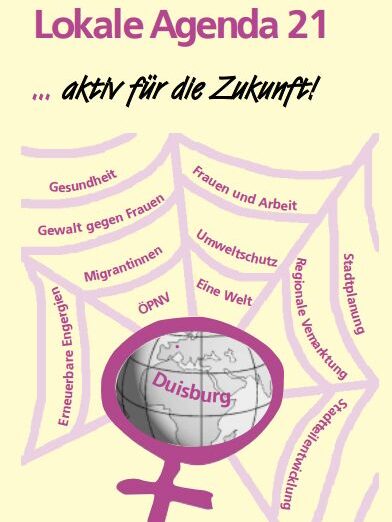 Titelblatt des Faltblatts des Duisburger Frauennetzwerks
