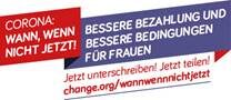 Logo Petition "Bessere Bezahlung und bessere Bedingungen für Frauen"