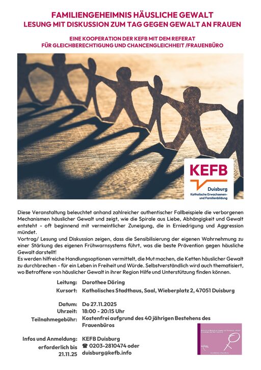 Plakat Lesung mit Dorothee Döring am 27.11.2025