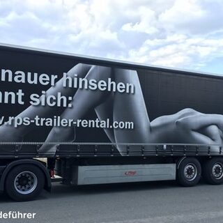 Sexistische Werbung auf LKW