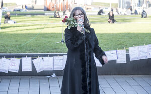 Anja Lerch in vollem Einsatz