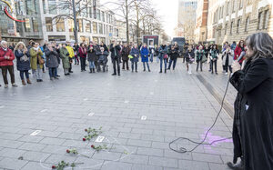 Anja Lerch in vollem Einsatz