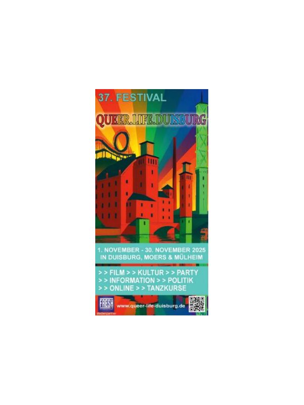 Deckblatt Flyer 37. Festival QUEER.LIFE.DUISBURG