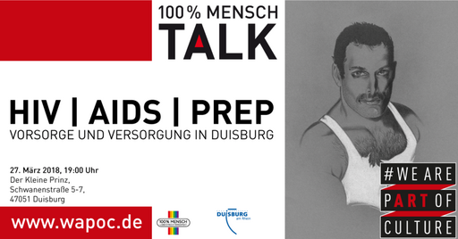 Flyer 100 % Mensch TALK #WE ARE PART OF CULTURE in Duisburg