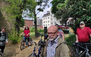 Die Radler gedenken der Opfer