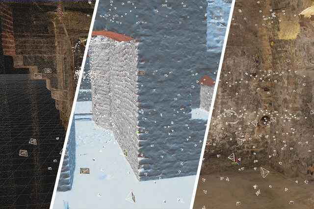 Darstellung der Archäologischen Zone in einer VR-Brille