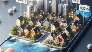 Ein Tablet mit einer 3D Stadt darauf als Symbolbild für den digitalen Mietspiegel