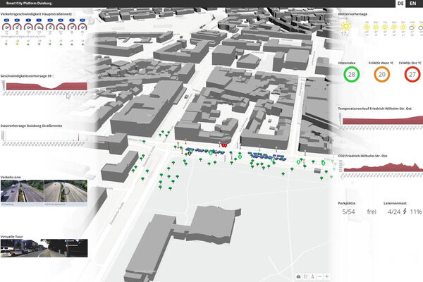 Die von den smarten Straßenlaternen gesammelten Daten werden in einem sogenannten Dashboard leicht verständlich dargestellt (Symbolbild)