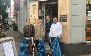 Pop-Up IGA bei der stadtteilweiten Aufräumaktion