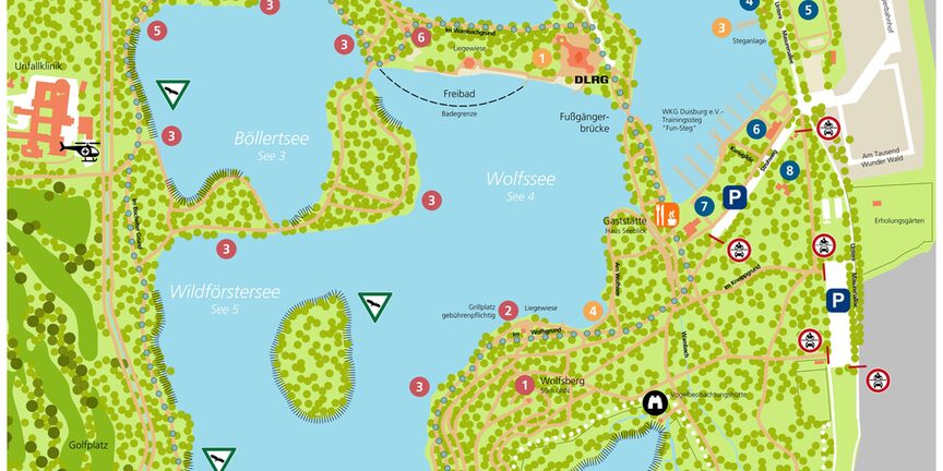 Wanderroute 3 Seen Rundgang