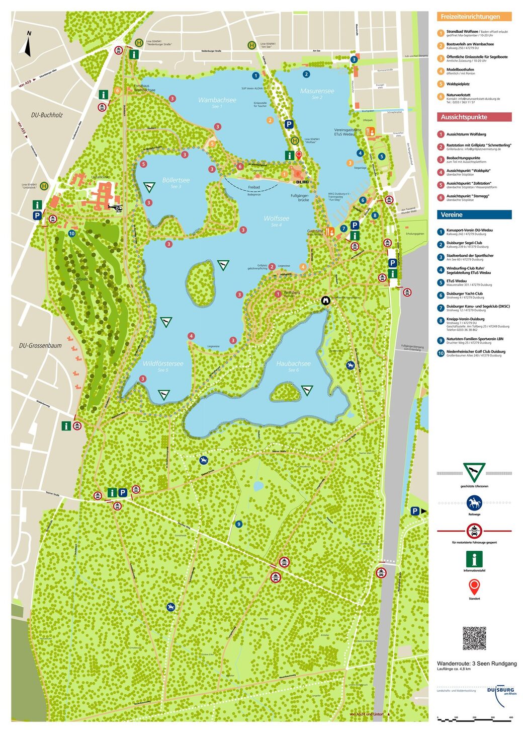 Wanderroute 3 Seen Rundgang