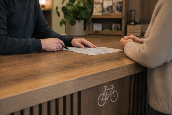 Beratungsgespräch im Fahrradladen