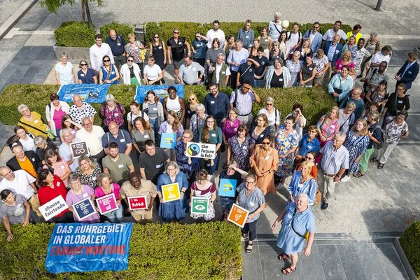 Steuerungsgruppe beim Austauschtreffen der Fairtrade-Städte der Fairen Metropole Ruhr in Hamm