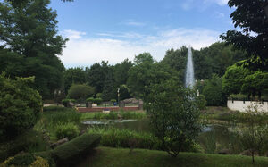 Waterfontein in het Revierpark Mattlerbusch