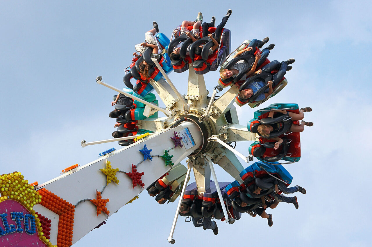 Een attractie op de Beecker kermis