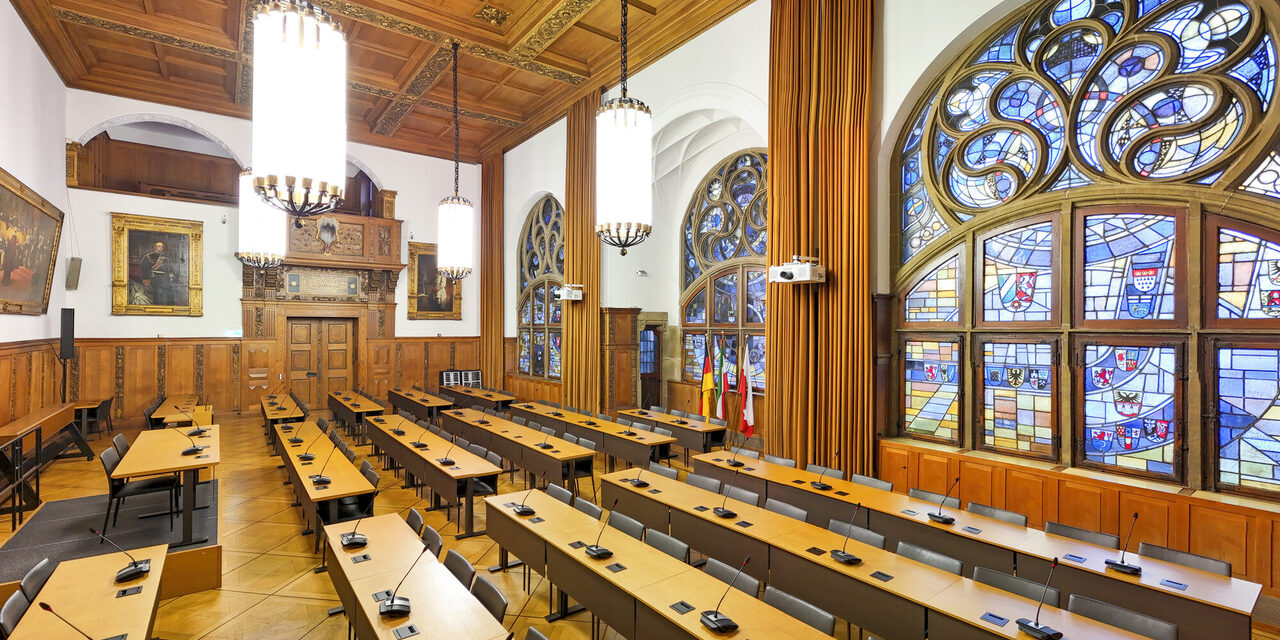 Ratssaal im Rathaus der Stadt Duisburg