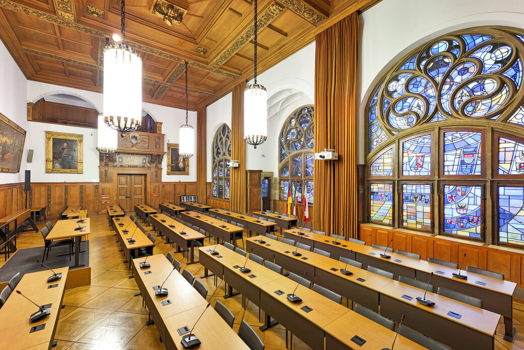 Ratssaal im Rathaus der Stadt Duisburg