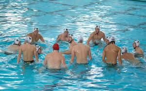 Wasserball-Team im Becken