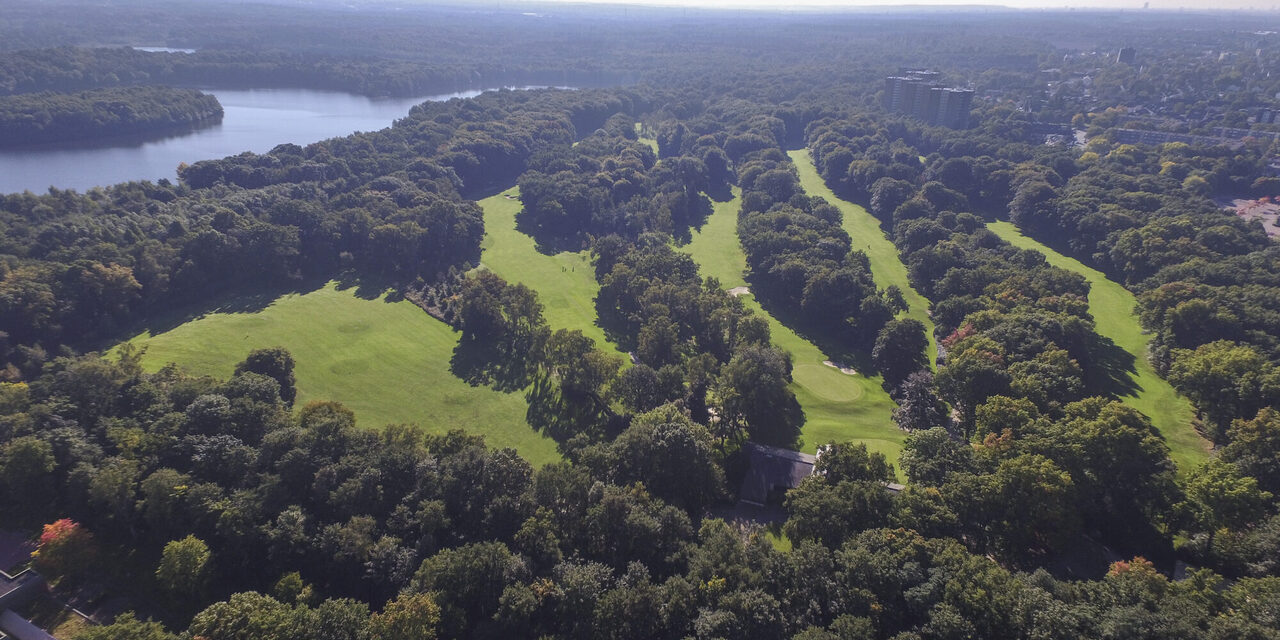 Golfplatz Luftperspektive