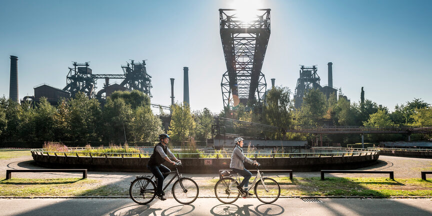 Mit dem Rad durch den Landschaftspark Duisburg-Nord