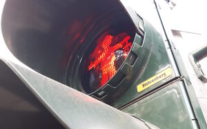 Ampel rotes Bergmännchen