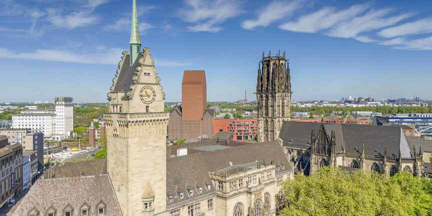 Luftbild Rathaus Duisburg