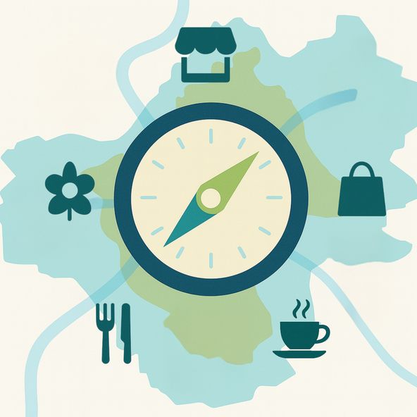 Grafik eines Kompass