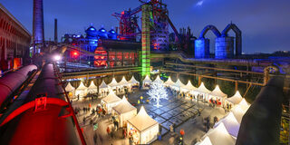 LICHTERMARKT im Landschaftspark von oben gesehen