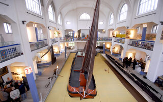 Innenansicht des Binnenschifffahrtsmuseum von der 1. Etage aus