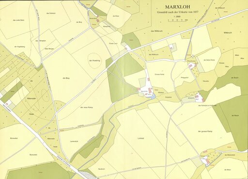 Marxloh Karte von 1837