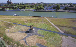 Poseidon-Skulptur auf der Mercatorinsel